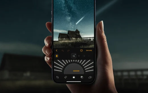 Aplicación Luminar Mobile para editar fotos con IA desde el móvil.