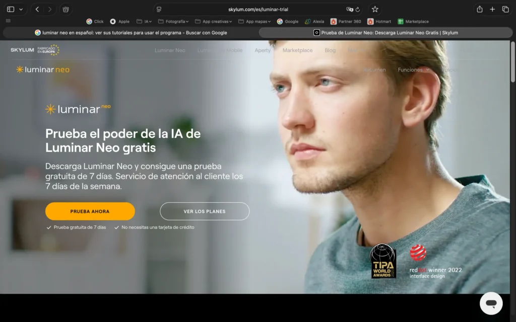 Captura de la prueba gratuita 7 días 