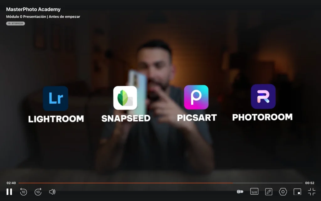 Apps de edición de foto MasterPhoto Academy.