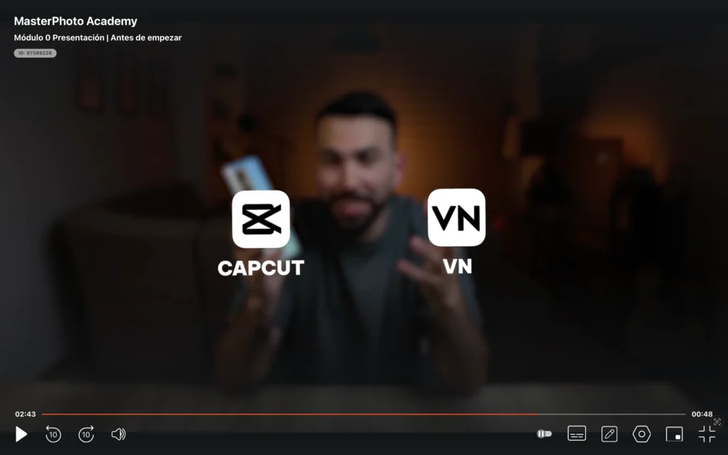 App de edición de vídeo con CapCut MasterPhoto Academy.
