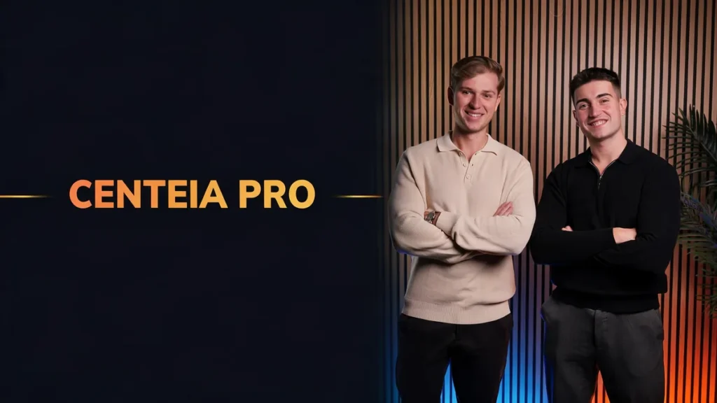 Jordi Segura y Armand Pujadó, fundadores de CenteIA, junto al nombre del programa CenteIA PRO.